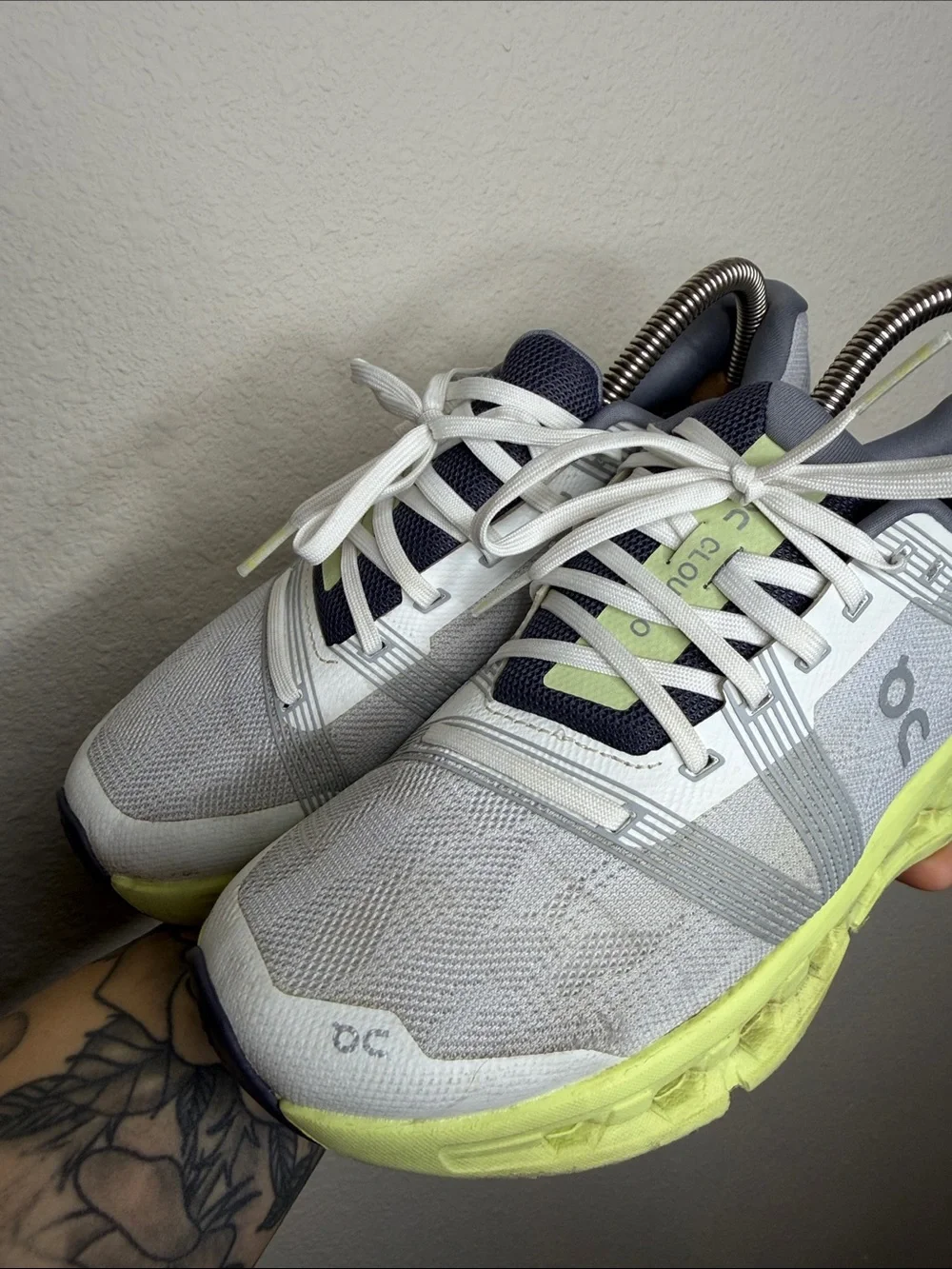On Running | Women’s CloudGo Athletic Sneakers in Frost/Grey Size 8